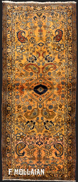 قالیچه آنتیک ایرانی لیلیان با ترنج و نقوش گیاهی کد:۸۰۴۰۳۲۶۰