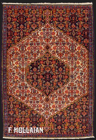 فرش دستباف آنتیک ایرانی سنه چند رنگ کد:۵۷۳۷۵۴۹۳