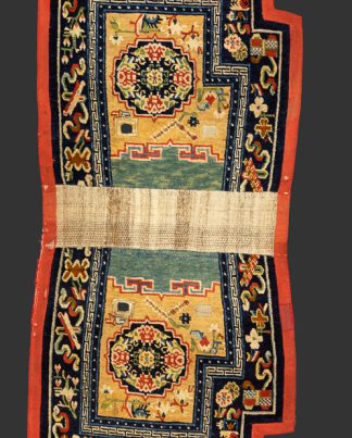 فرش آنتیک رو اسبی پشمی تبتی رنگارنگ کد:۴۹۰۴۱۷۶۲
