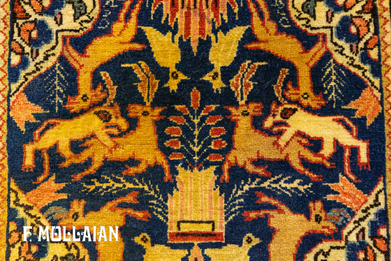Coppia di Piccoli Tappeti Orientali Antichi Persiani Isfahan n°:15003415