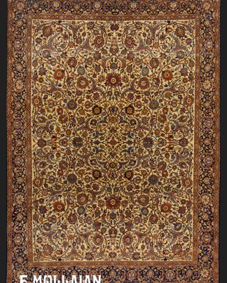 Tappeto Persiano Vintage Isfahan Trama e Ordito Di Seta n°:85039872