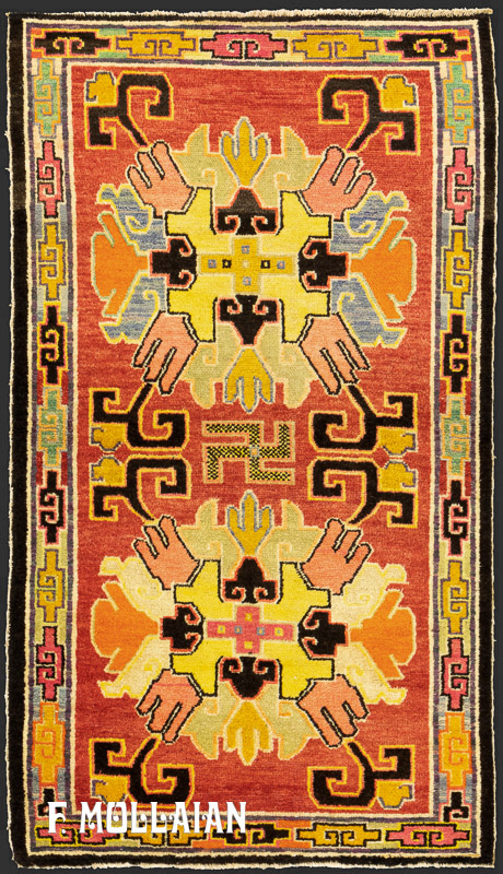 Decorative Hand-knotted Tibetan Antique Rug n°:21167297