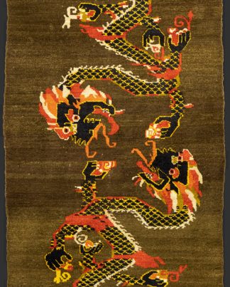 Small Decorative Antique Tibetian Rug with Dragon n°:54280562