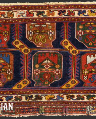 Tappeto Piccolo Antico Persiano Afshari Disegno Stilizzato n°:82397606