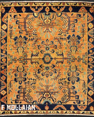 قالیچه کوچک آنتیک با طرح استیلیزه ساروق ایرانی کد:۶۶۸۵۰۴۵۵