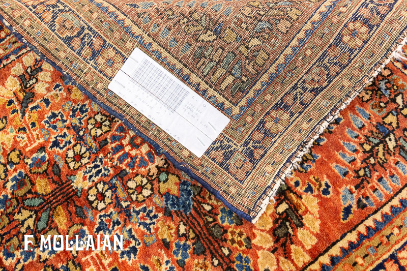 قالیچه کوچک گلدار آنتیک ایرانی ساروق کد:۵۲۹۸۲۵۴۴