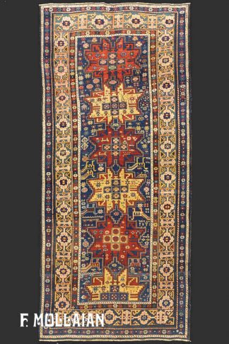 Antique Caucasian Lezghi Runner Rug n°:48846610