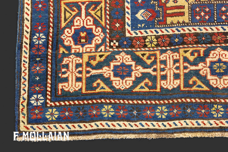 Antique Caucasian Lezghi Runner Rug (265×121 cm)