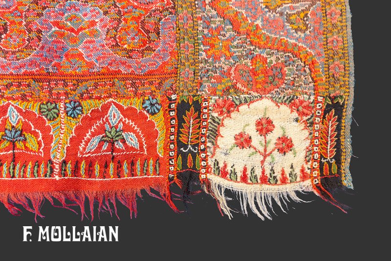 Antique Indian Kashmir Shawl Textile n°:79541762