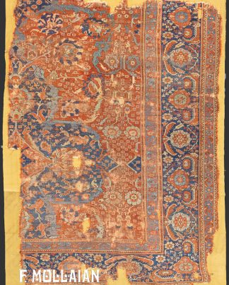 Splendido Frammento di Tappeto Antico Ushak (Oushak) n°:50378549