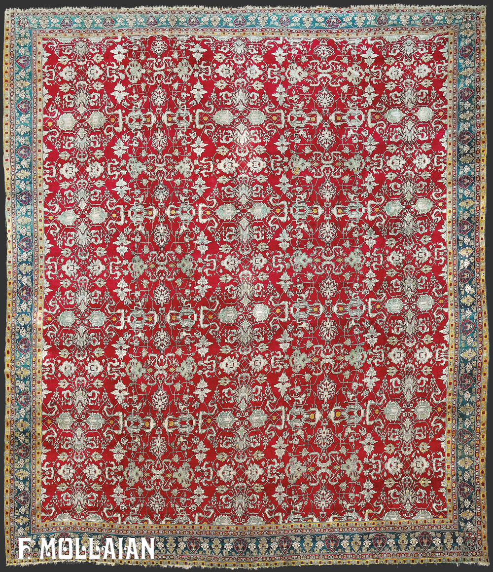 Magnificent Antique Indian Agra Palace Carpet n°:17107827