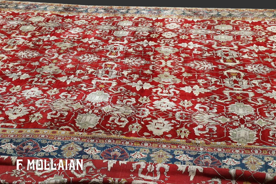 Magnificent Antique Indian Agra Palace Carpet n°:17107827