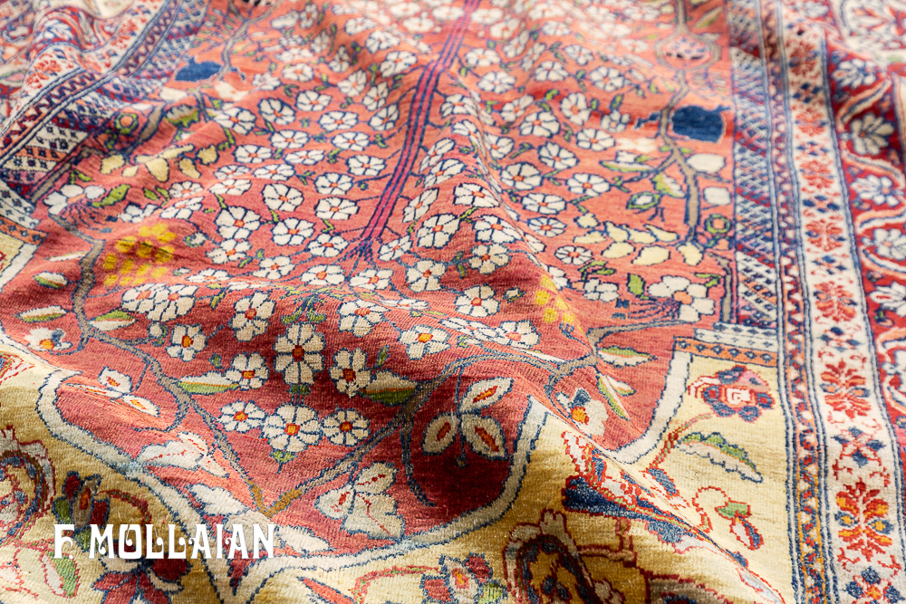Persian Kerman Silk Antique Prayer Design Rug n°:25446477 - Mollaian ...