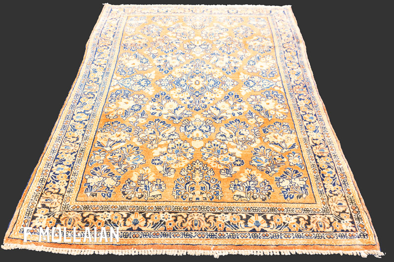 فرش آنتیک ایرانی ساروق طرح گلدار کد:۱۸۲۱۱۶