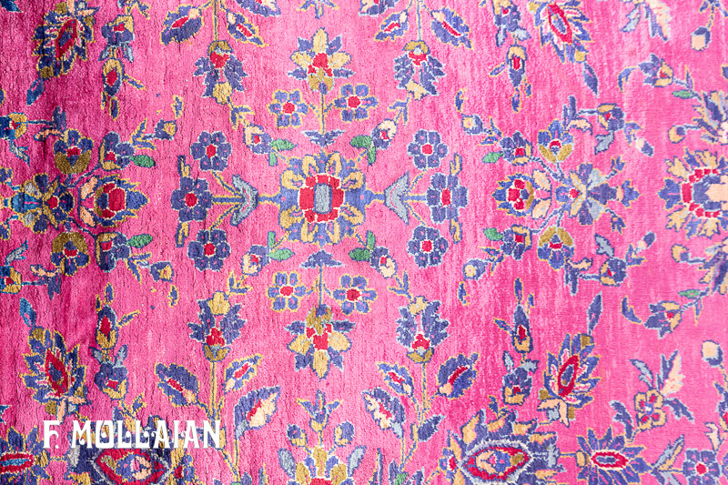 Silk Antique Persian Kashan Rug n°:31648093