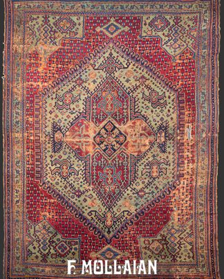 Antique Medallion Design Turkish Ushak (Oushak) Carpet n°:42673013