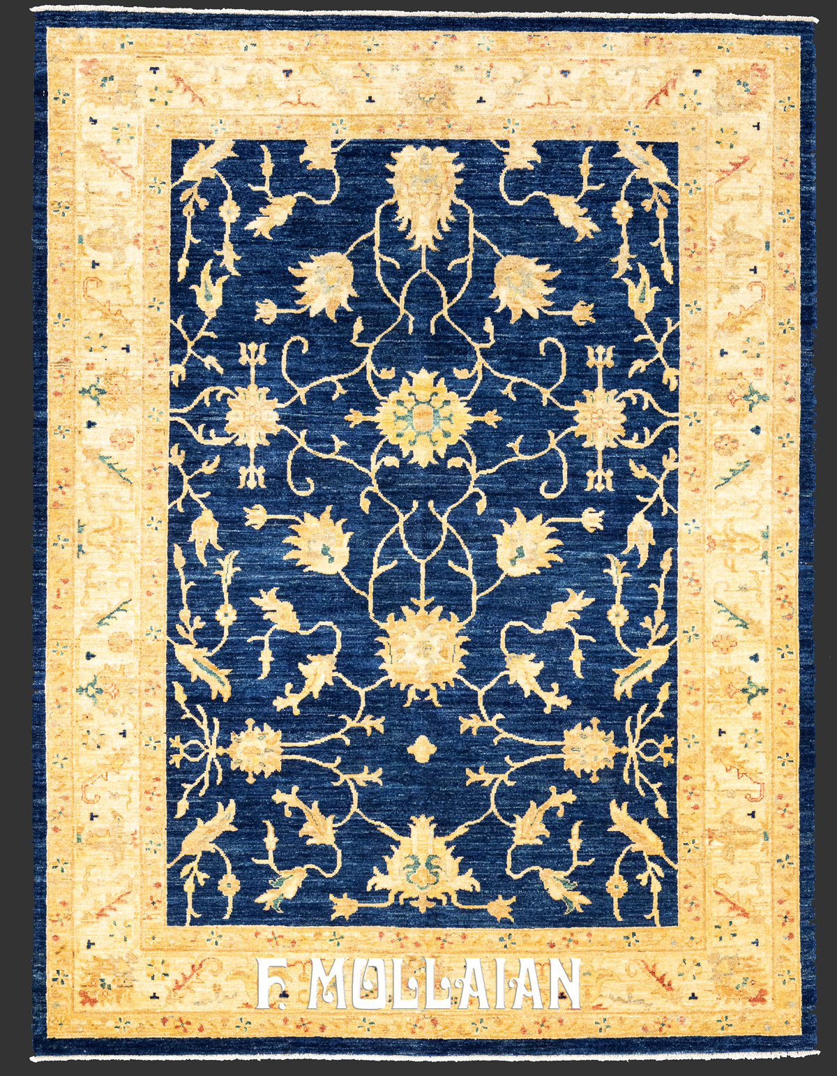 Blue All-Over Field with “Afshan Design” Yadan Sherkat Rug (201×150 cm)