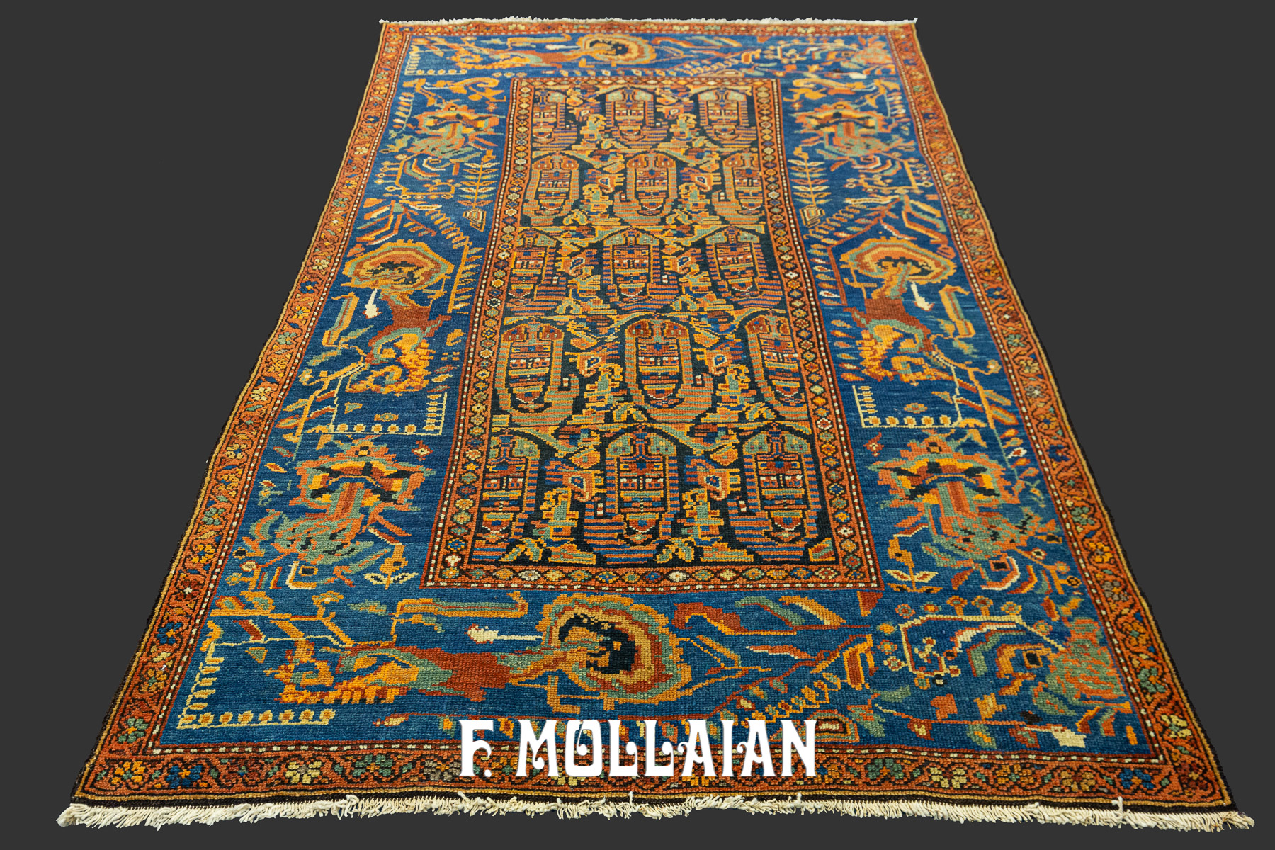 All-over Antique Persian Malayer Rug with “Bothe” design n°:67329106