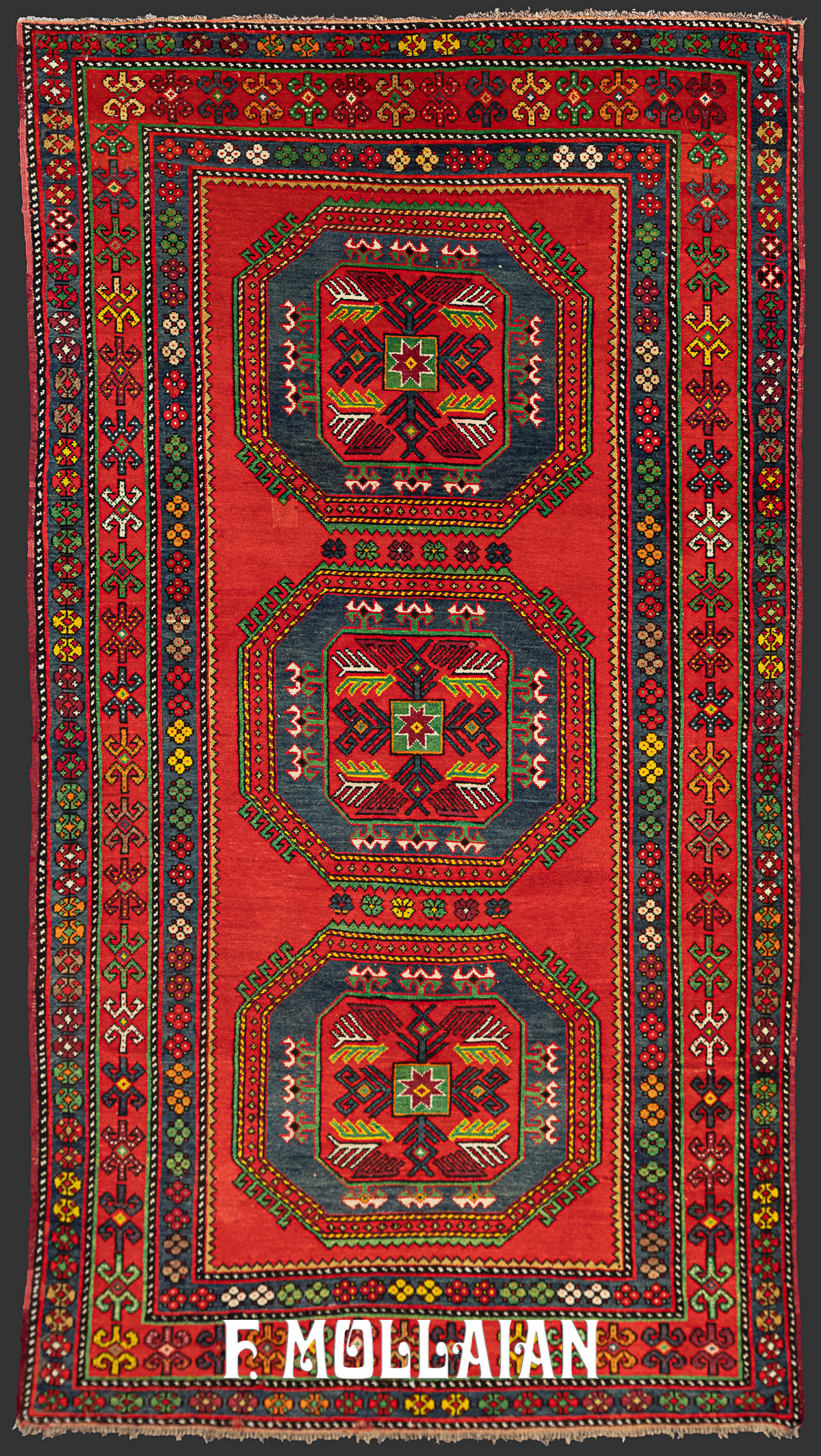 Antique Hand-knotted Caucasian Red Shirvan Rug n°:5931
