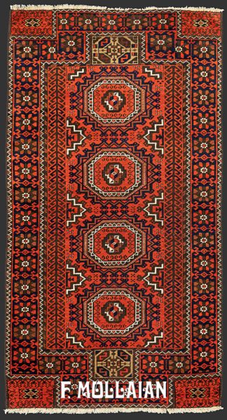Hand-knotted persian Baluch Antique Rug n°:16596990