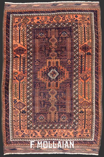 Baluch, An Antique Persian Hand-knotted Rug (211×134 cm) Mollaianrugs.com
