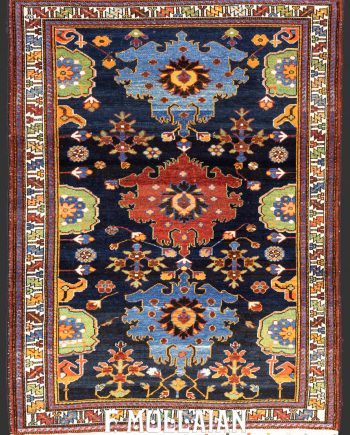 Bold-design Persian Hamadan Antique Hand-Knotted Wool Rug (166×125 cm) Mollaianrugs.com
