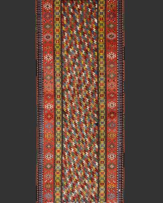 Multicolor All-over Antique Talish Runner Rug n°:43885087