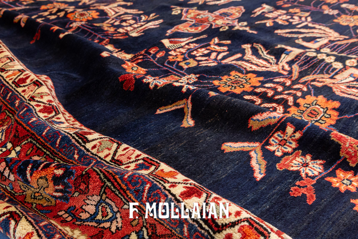 Very Large Antique Hand-Knotted Hamedan Carpet n°:253569