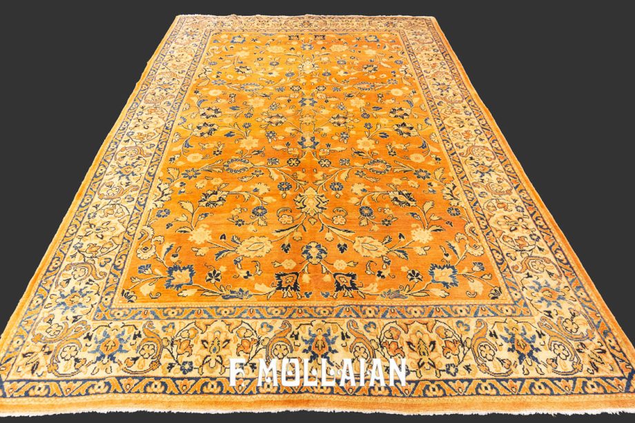 All-over Floral Antique Persian Saruk (Sarugh) Hand-knotted Rug (268x187 cm)