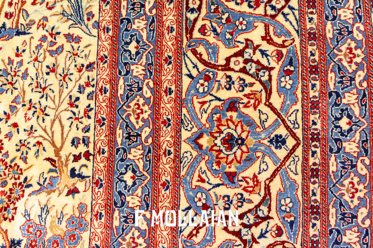 All-over Persian Nain Tudeshk Hand-knotted Semi-Antique Rug n°:360465