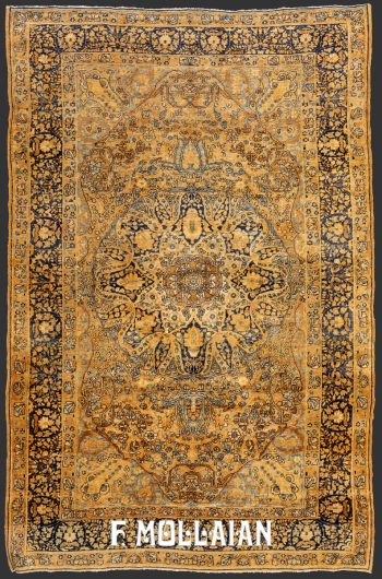 Antique Persian Medallion Hand-knotted Kerman Rug (235x155 cm)