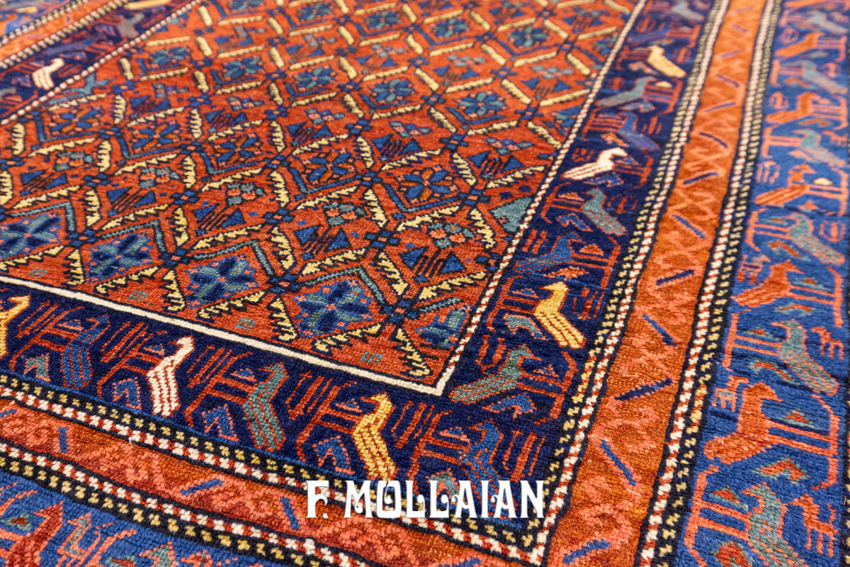 Caucasian All-over Daghestan Rug with stylized birds on its border n°:49598798 n°:49598798