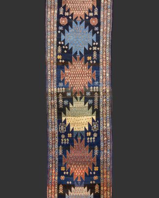 Dated Hand knotted Antique Persian Hamadan Very long runner Rug n°:420233