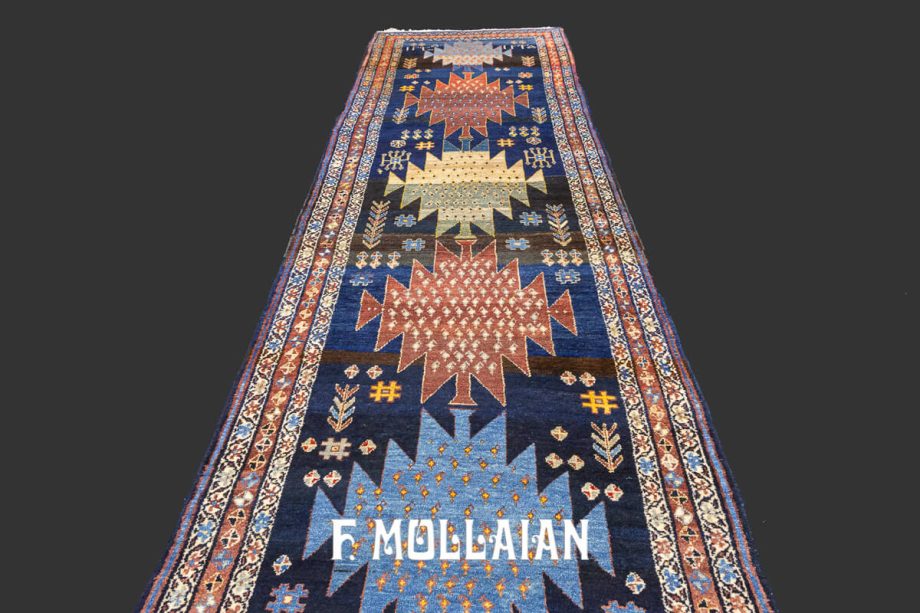 Dated Hand knotted Antique Persian Hamadan Very long runner Rug (450x120 cm)