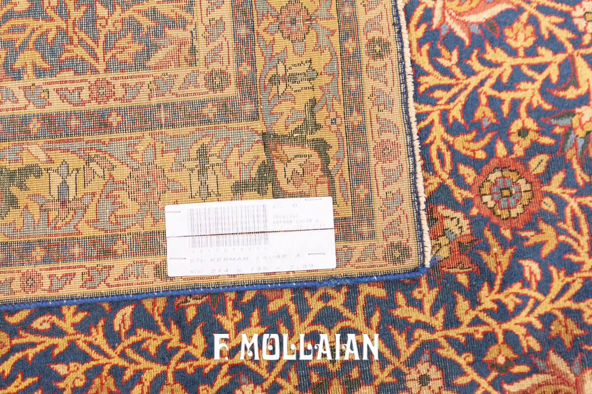 Floral All-over Antique Persian Hand-knotted Kerman Ravar Rug n°:69065869