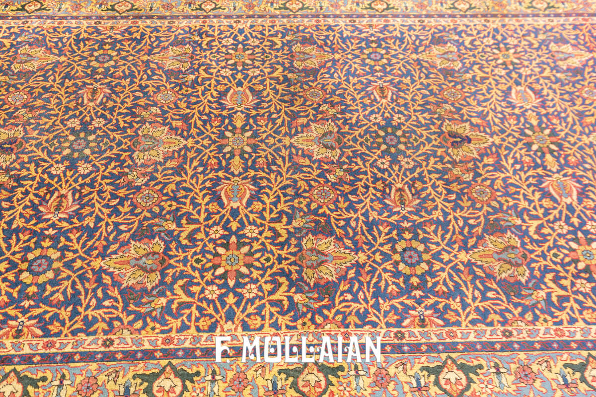 Floral All-over Antique Persian Hand-knotted Kerman Ravar Rug n°:69065869