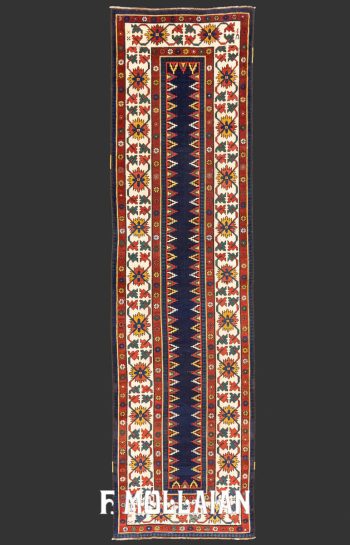Very long Beautiful Antique Talish Persian Runner Carpet (345x95 cm)
