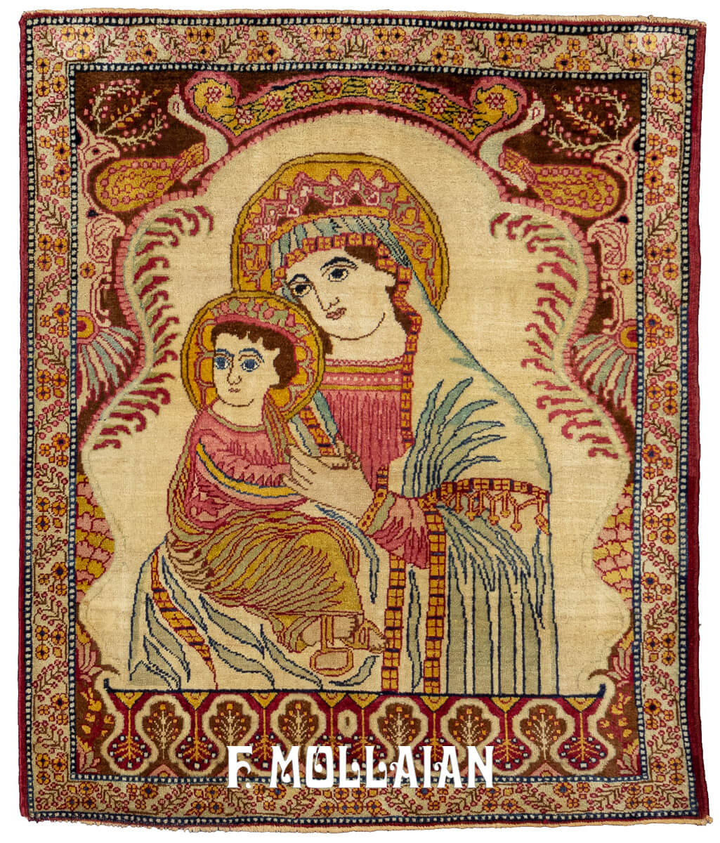 Kerman Ravar Rug Jesus and Mary n°:343354