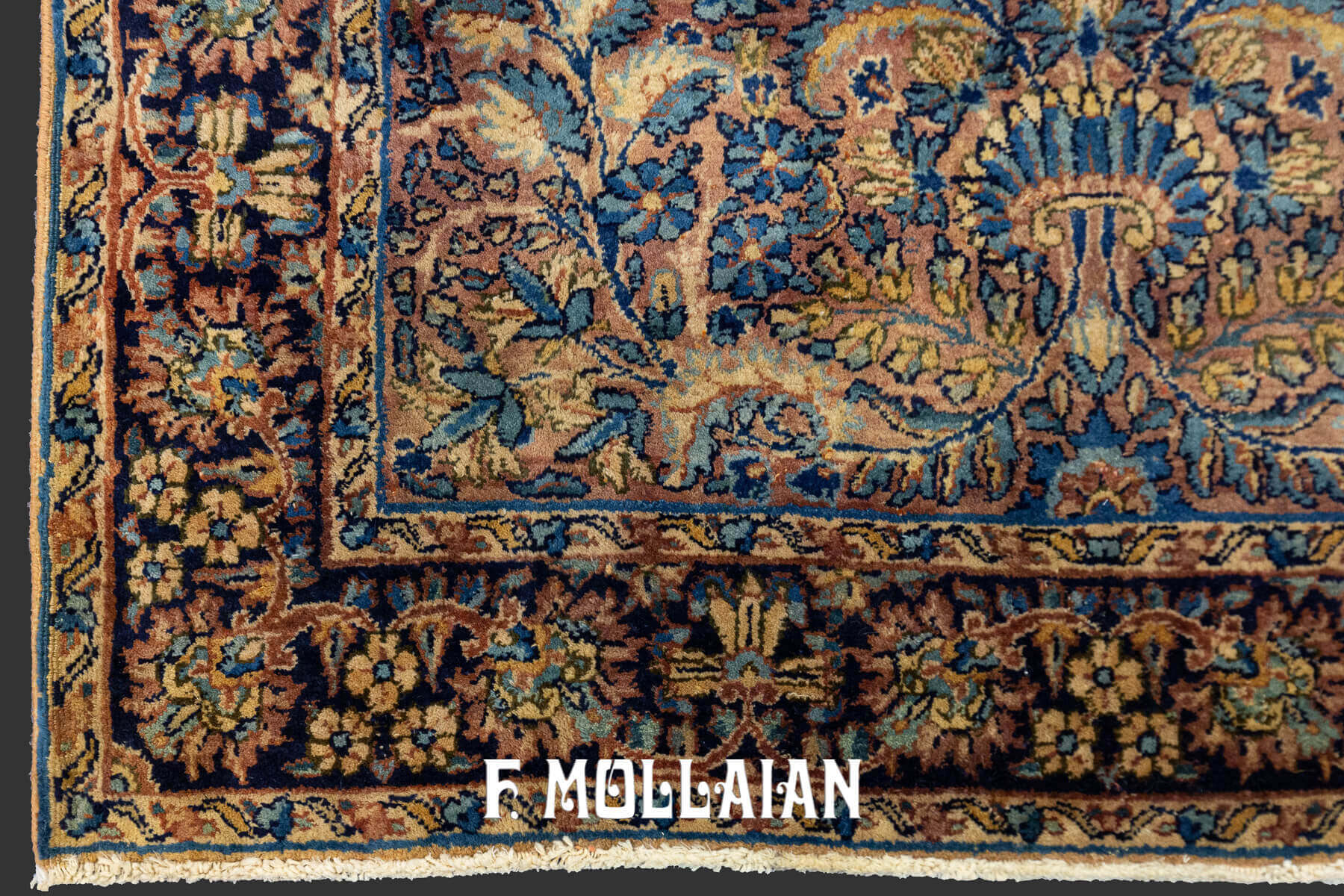 Tapis Persan Kerman Motif Floral n°:32628371