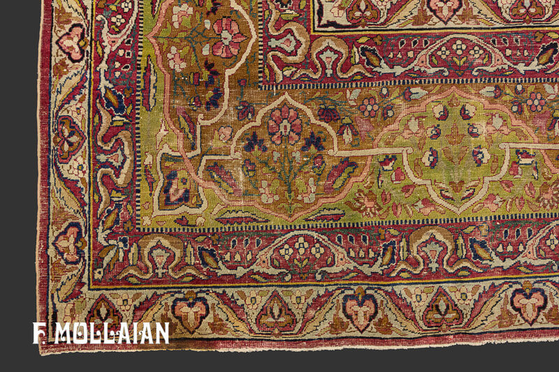 Antique Persian Kerman Ravar Carpet  n°:12786982