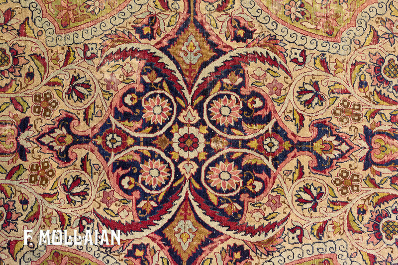 Antique Persian Kerman Ravar Carpet  n°:12786982