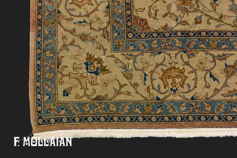 Antique Persian Qum Kurk Wool Part Silk Rug n°:67085658
