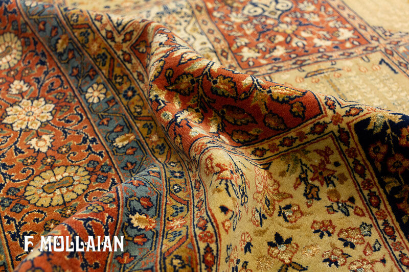 Persian Tehran Part Silk Carpet n°:98434512