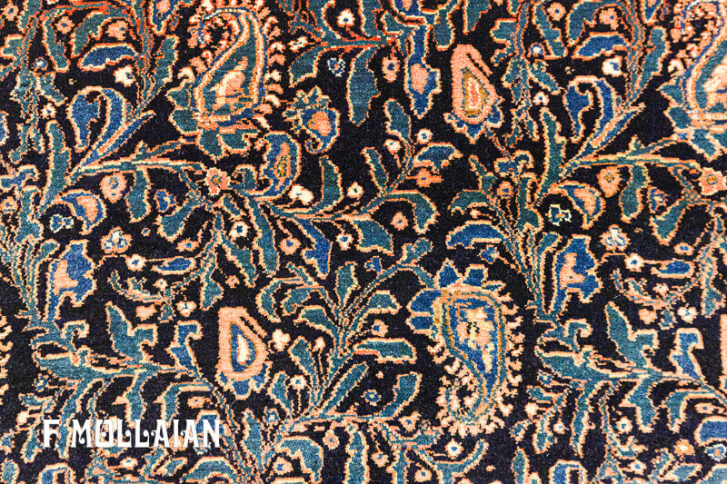 Antique Persian Warp Silk and Part Silk Senneh Rug n°:42923917