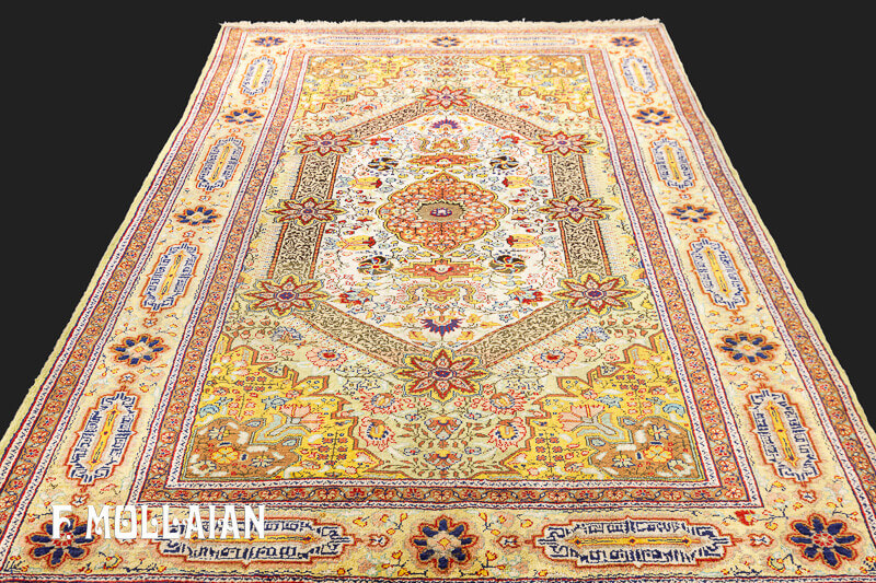 Antique Turkish Silk Kaysery Rug n°:55151652