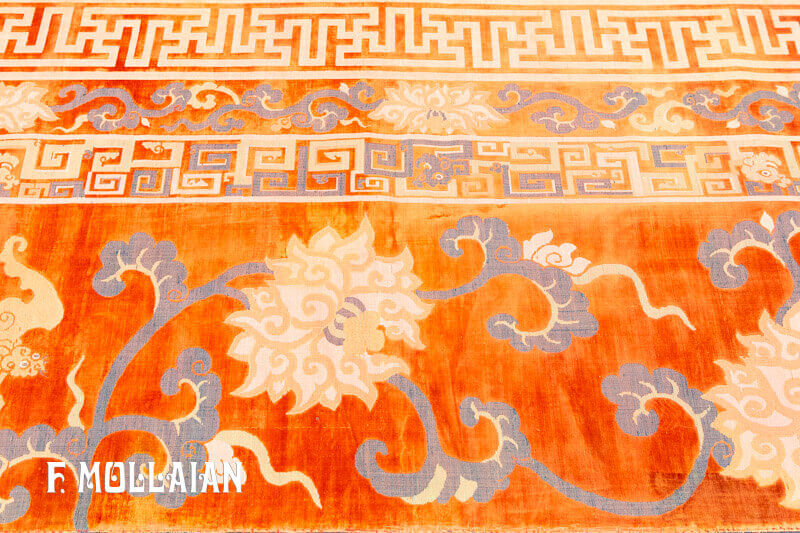 中国古董 织绣艺术：天鹅绒 · 花卉图案
