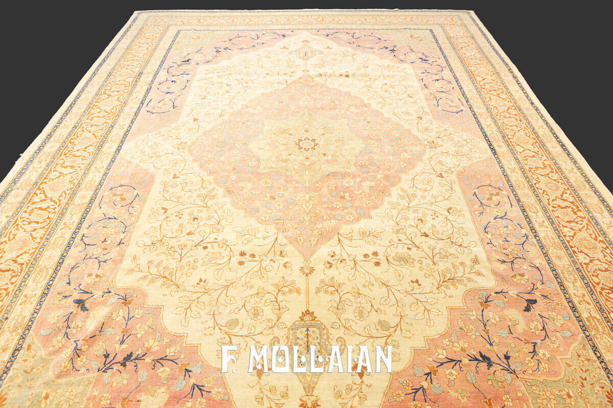 Floral Medallion Antique Tabriz Hadji djalili Larg Carpet n°:742216