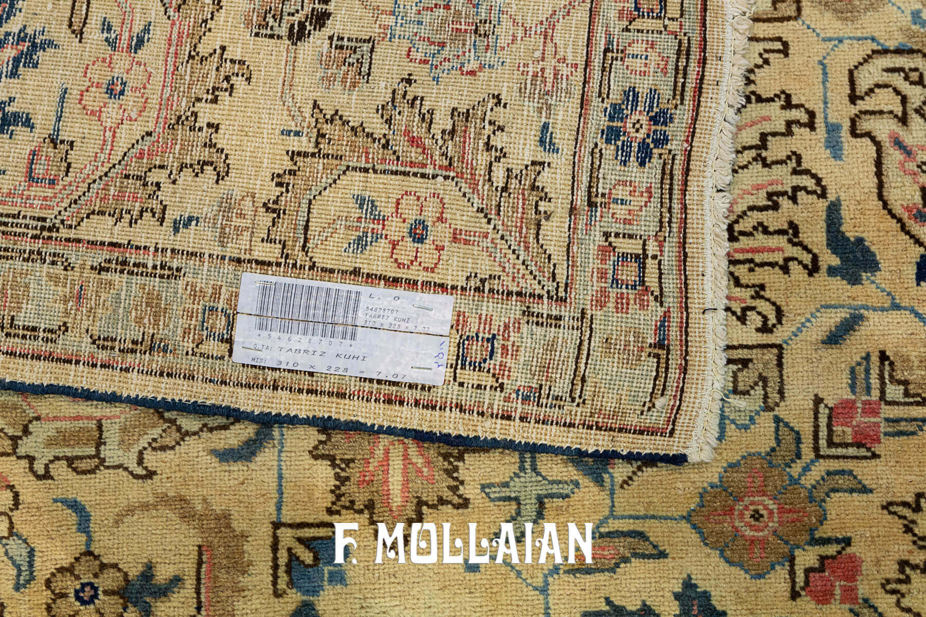 Hand-Knotted Antique Persian Tabriz Khoy Carpet n°:54628707