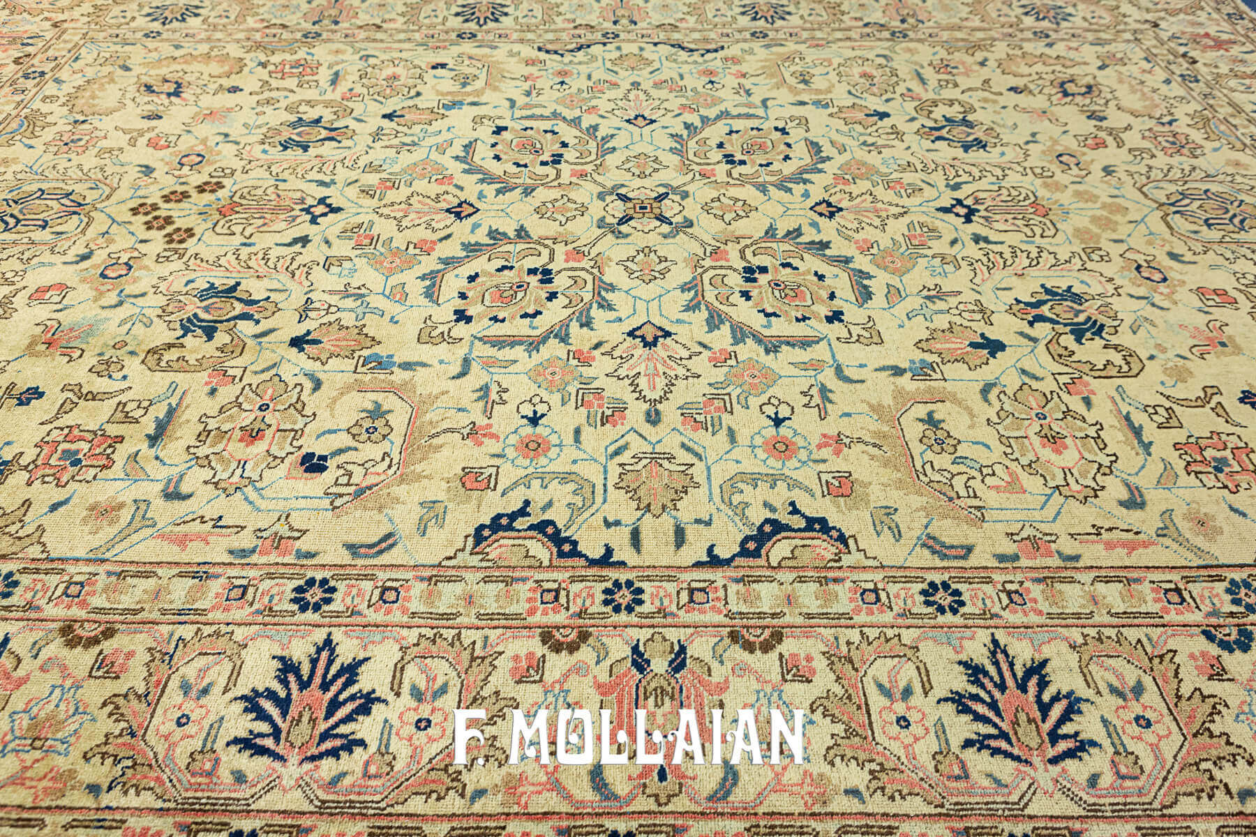 Hand-Knotted Antique Persian Tabriz Khoy Carpet n°:54628707
