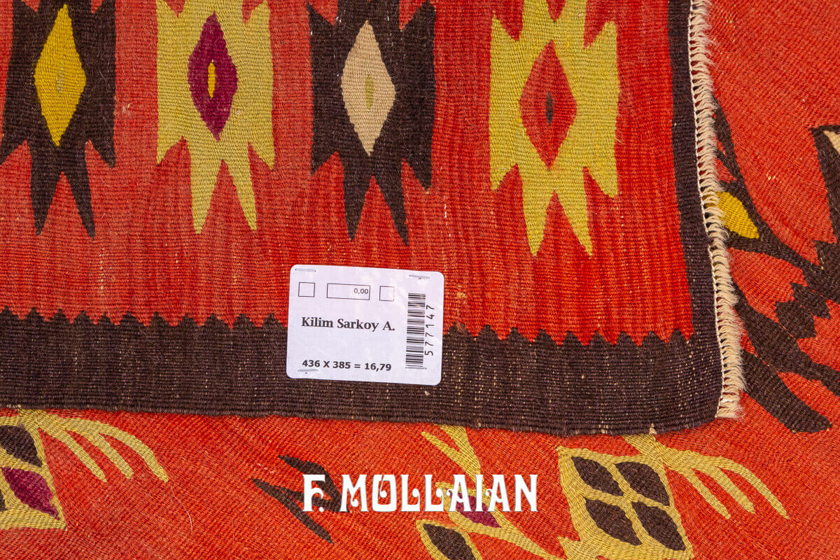 Very Large Handloom Woven Antique Sarkoy Turkish Kilim Carpet n°:577147—dorotheum 22